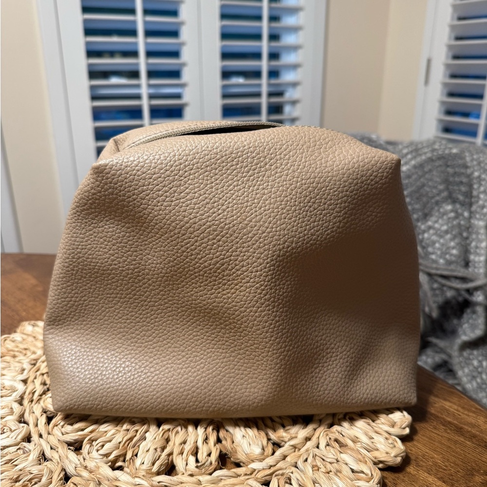 Anthropologie Tan Leather Pouch or Clutch